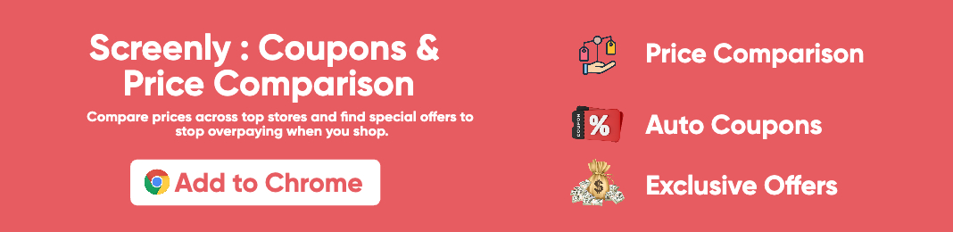 Screenly Coupons and Price Comparison banner
